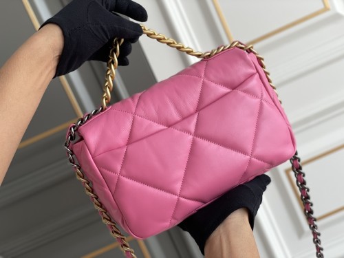 Chanel Womens Bags Shoulder Messenger Bags Chanel 19 Flap Bag Luxury Brand with Original Box