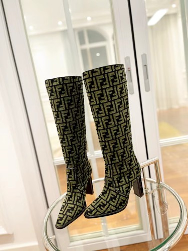 Fendi Womens Shoes Fashion Boots Luxury Brand Fendi Fendigraphy boots with Original Box