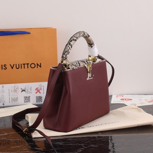 Louis Vuitton Womens Bags Handbags Luxury Brand CAPUCINES BB Leather Messenger Shoulder Bags M52689