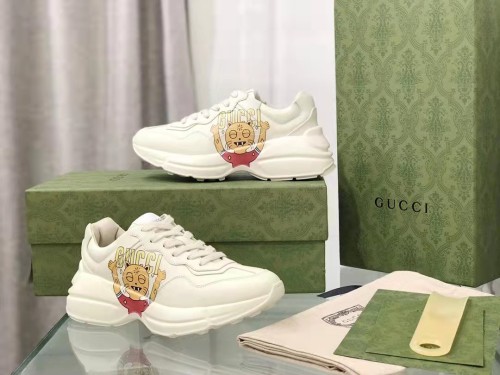 Gucci Mens Shoes Sneakers Luxury Brand Men's GG Rhyton sneaker with Original Box 699293 DRW00 9522