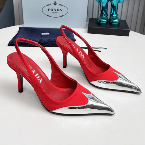 Prada Womens Shoes Sandals Casual Luxury Brand Pumps 8cm Heel with Original Box Whatsapp 
