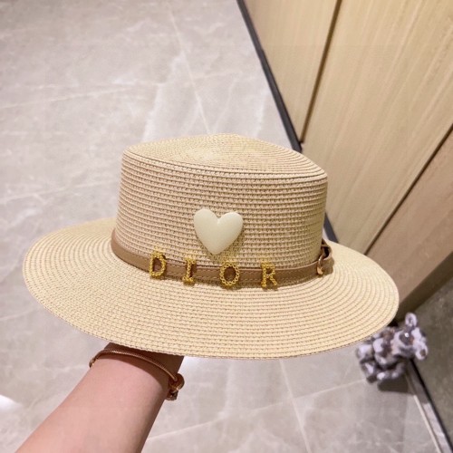 Dior Womens Straw Hat Luxury Brand Design Dior Cap with Original Box  