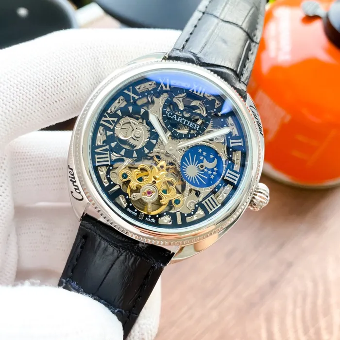 Cartier Mens Watch Luxury Brand Design Fashion Type with Original Box