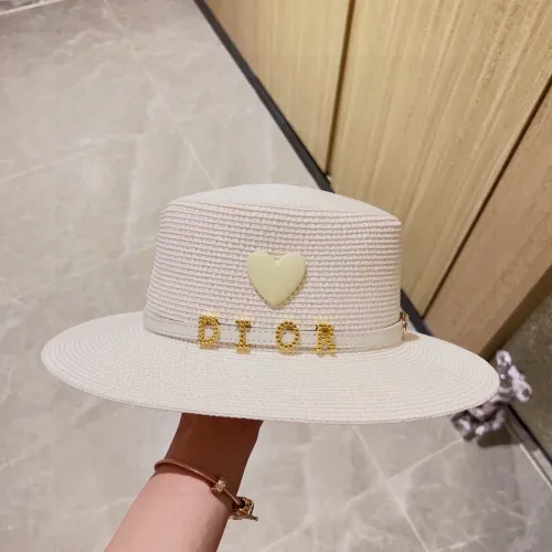 Dior Womens Straw Hat Luxury Brand Design Dior Cap with Original Box  