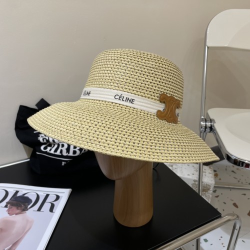 Celine Womens Hats Luxury Brand Design Celine Straw Hat with Original Box  