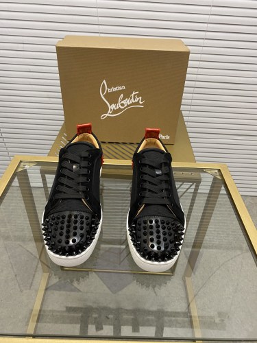 Christian Louboutin Mens Shoes Sneakers Luxury Brand Red Bottom Design Sports Footwears with Original Box