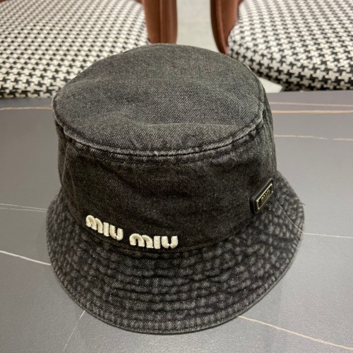 Miumiu Womens Cap Bucket Hat Luxury Brand with Original Box  