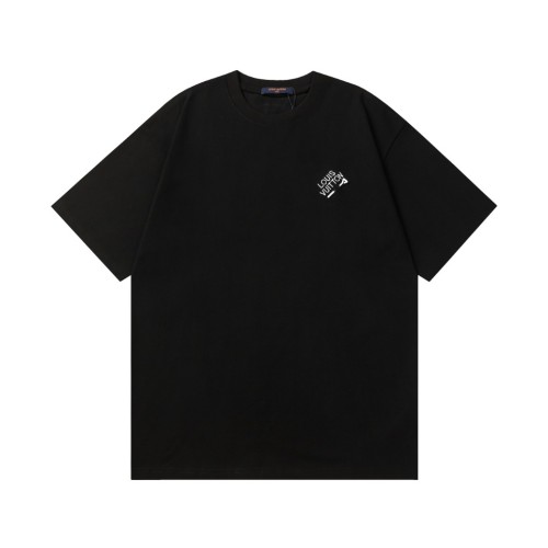 Louis Vuitton Luxury Brand Men Womens Short Sleeve T-Shirt Signature Short-Sleeved T-Shirt 1AATXI   