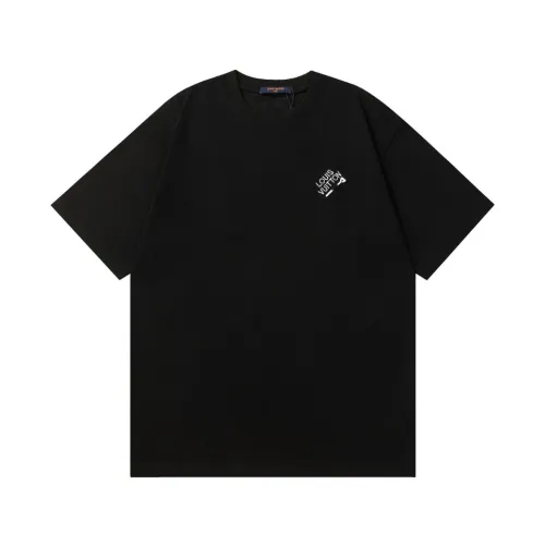 Louis Vuitton Luxury Brand Men Womens Short Sleeve T-Shirt Signature Short-Sleeved T-Shirt 1AATXI   