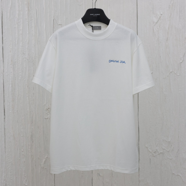 Doir Luxury Brand Women Mens Short Sleeve T-Shirt Christian Dior Tag T-shirt, Relaxed Fit 443J696B0554_C085   