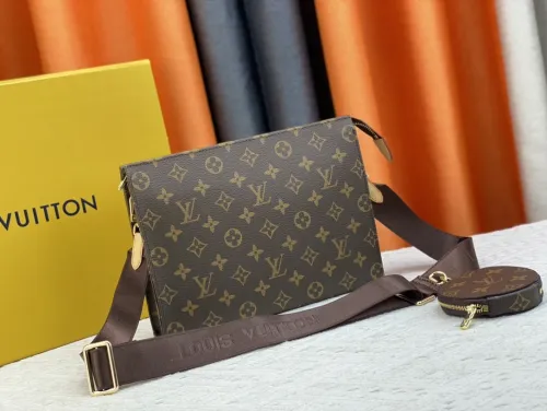 Louis Vuitton Mens Womens Unisex Bags Clutch Luxury Brand Fashion Type Pochette Voyage M47545 with Original Box
