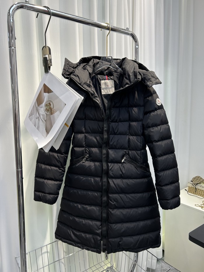 Moncler Womens Down Jacket Womens Coats Luxury Brand Fashion Design Long Down Jackets Black