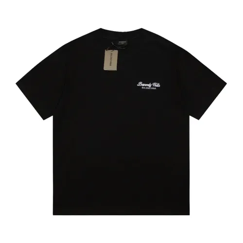 Balenciaga Luxury Brand Women Mens Short Sleeve T-Shirt BEVERLY HILLS T-SHIRT MEDIUM FIT IN BLACK   