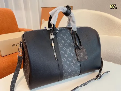 Louis Vuitton Womens and Mens Unisex Bags Luxury Brand LV Keepall Bandoulière 45 Fashion Design Travel Bag