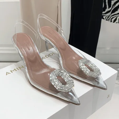 Amina Muaddi Womens Shoes Sandals Slippers Luxury Brand Fashion Pumps for Women with Original Box 9cm Heel