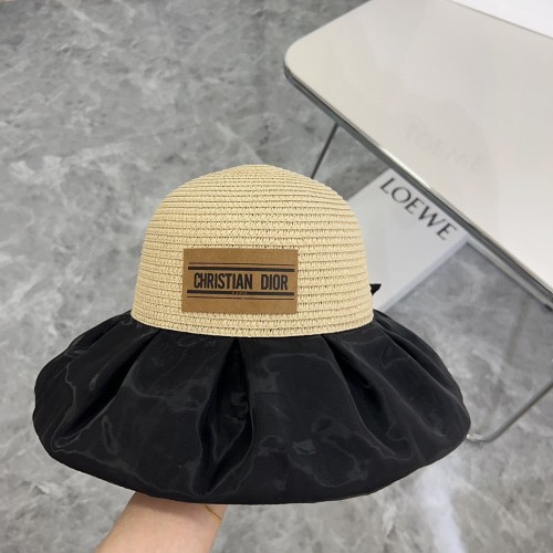 Dior Womens Bucket Hat Straw Hat Luxury Brand Design Dior Cap with Original Box  