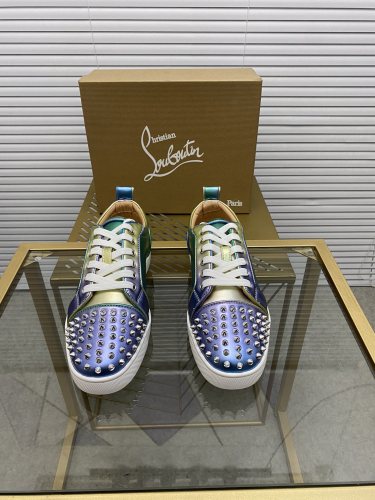 Christian Louboutin Mens Shoes Sneakers Luxury Brand Red Bottom Design Sports Footwears with Original Box