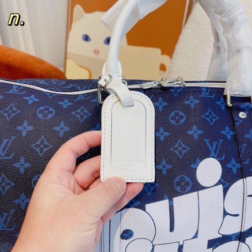Louis Vuitton Womens and Mens Unisex Bags Luxury Brand LV Keepall Bandoulière 50 Fashion Design Travel Bag