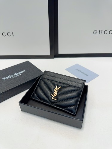 Saint Laurent YSL Fashion Womens Mens Card Holder with Original Box
