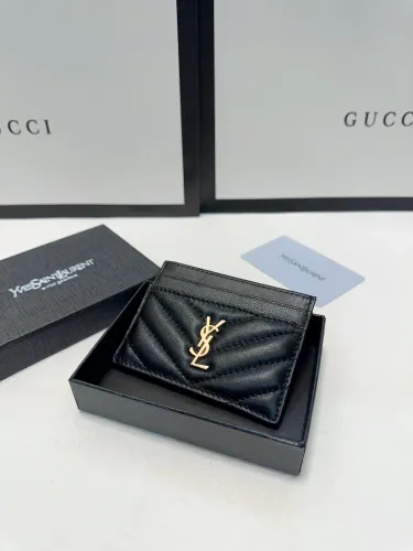 Saint Laurent YSL Fashion Womens Mens Card Holder with Original Box
