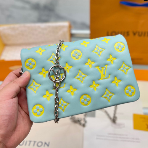 Louis Vuitton Womens Bags Messenger Shoulder Bags Luxury Brand POCHETTE COUSSIN with Original Box M80742