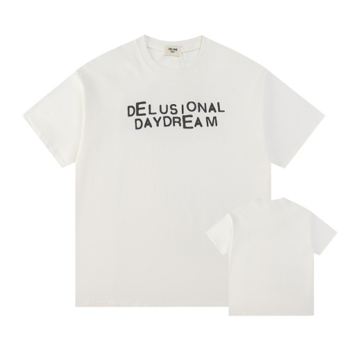 Celine Luxury Brand Women Mens Short Sleeve T-Shirt   