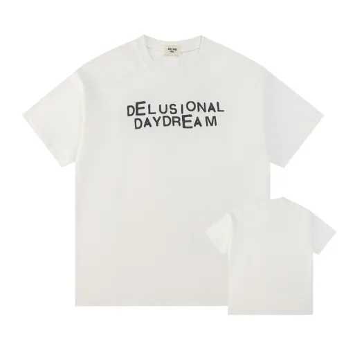 Celine Luxury Brand Women Mens Short Sleeve T-Shirt   