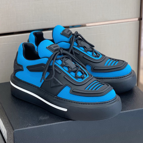 Prada Mens Shoes Casual Luxury Brand Breathable Sneakers with Original Box Thunder Sneaker