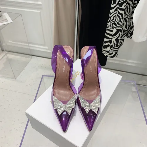 Amina Muaddi Womens Shoes Sandals Slippers Luxury Brand Fashion Pumps for Women with Original Box 9cm Heel