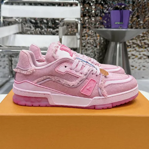 Louis Vuitton Mens Shoes Fashion Sneakers Design Luxury Brand LV TRAINER SNEAKER 1ABLVV Mix of materials with Original Box 1ABLUR  