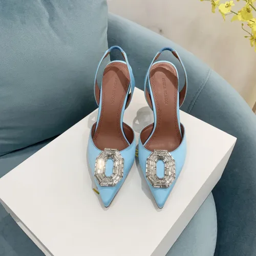 Amina Muaddi Womens Shoes Sandals Slippers Luxury Brand Fashion Pumps for Women with Original Box 9cm Heel
