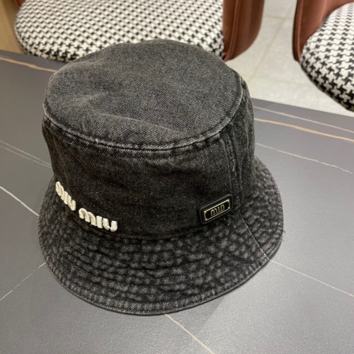 Miumiu Womens Cap Bucket Hat Luxury Brand with Original Box  