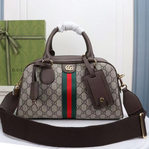 Gucci Womens Bags Shoulder HandBags Luxury Brand Gucci Ophidia medium GG top handle bag with Original Box 724575 9C2SG 8746