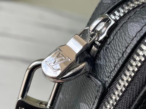 Louis Vuitton Mens Bags Clutch Luxury Brand Fashion Type ALPHA WEARABLE WALLET M80741 with Original Box Monogram Eclipse coated canvas