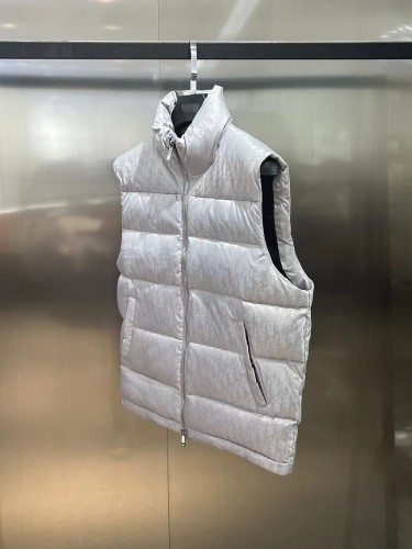Dior Design Mens Womens Vest Winter Windprood Down Jackets Keep Warm 90% White Duck Down   