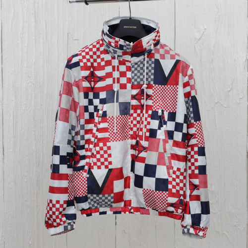 Louis Vuitton Men Womens Coat Jacket Luxury Brand Mens Jackets Reversible Nylon Windbreaker 1AFVMT Top Quality   