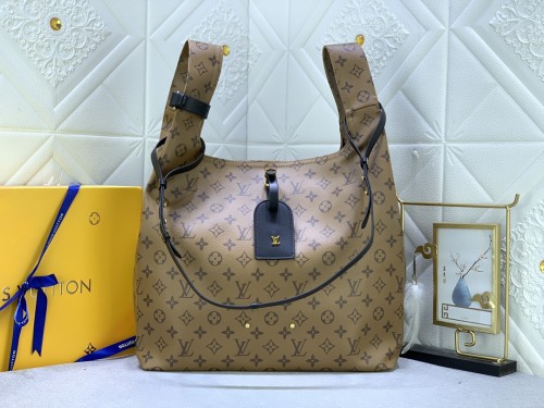 Louis Vuitton Womens Bags Shoulder Bag Luxury Brand Atlantis GM Monogram Canvas with Original Box  