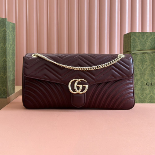Gucci Womens Bags Shoulder Messenger Bag Luxury Brand GG MARMONT LARGE SHOULDER BAG with Original Box 788371 AADPJ 6207