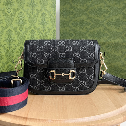 Gucci Womens Bags Shoulder Messenger Bag Luxury Brand Gucci Horsebit 1955 mini bag 658574 18YSG 9068 with Original Box