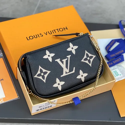 Louis Vuitton Womens Bags Clutch Wallets Luxury Brand Fashion Shoulder Bags Louis Vuitton Mini Pochette Accessoires M80732 with Original Box