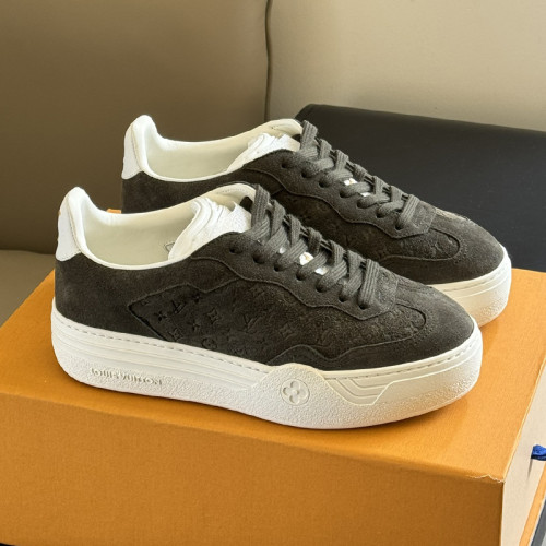 Louis Vuitton Womens Shoes Sneakers Lace-Up Luxury Brand Fashion LV Groovy Platform Sneaker with Original Box 1ACHH0  