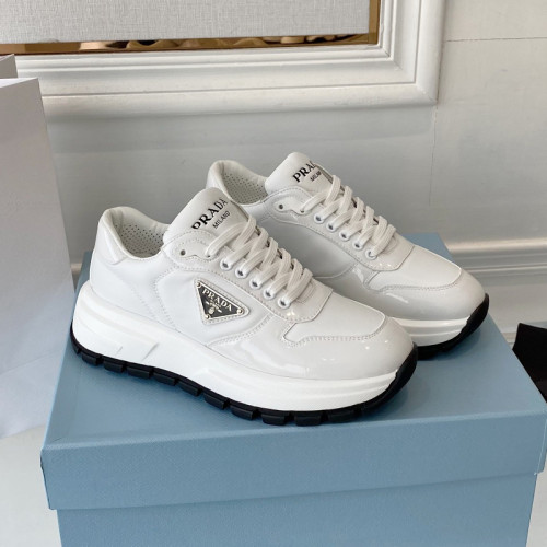Prada Mens Shoes Casual Luxury Brand Breathable Sneakers with Original Box Downtown leather sneakers 2EE364_3LKG_F098Z with Original Box Whatsapp 