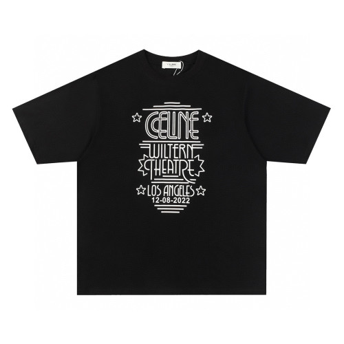 Celine Luxury Brand Women Mens Short Sleeve T-Shirt   