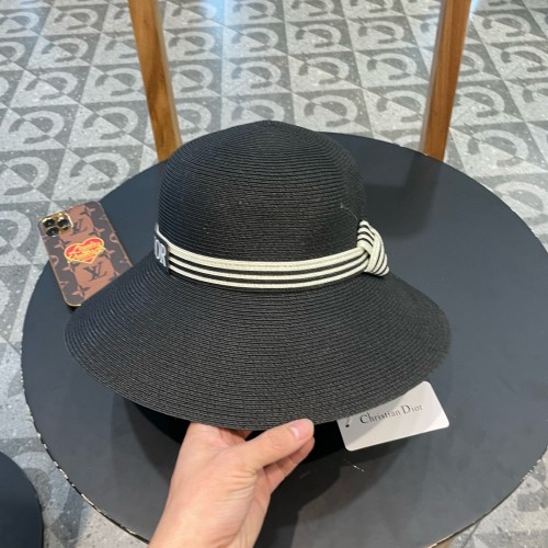 Dior Womens Bucket Hat Straw Hat Luxury Brand Design Dior Cap with Original Box  