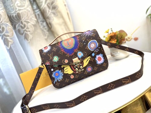 Louis Vuitton Womens Bags Crossbody Bag POCHETTE MÉTIS Monogram canvas Luxury Brand Messenger Shoulder Bags with Original Box  