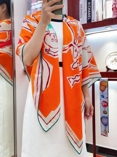 Hermes Scarves Womens Fashion Scarf Shawl 052