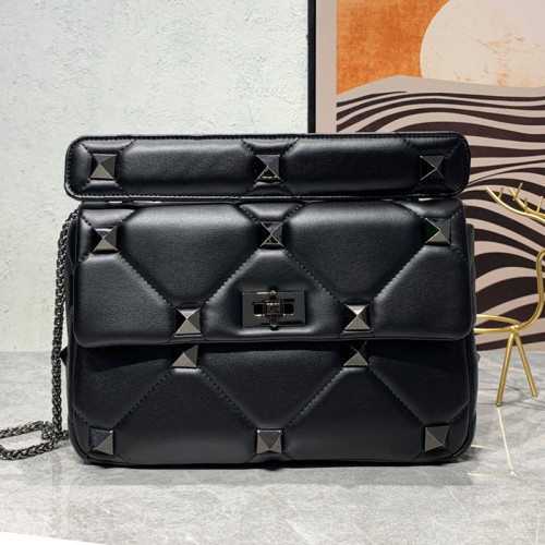 Valentino Womens Bags Crossbody Bags Handbags Luxury Brand Valentino Garavani Roman Stud with Original Box V009083#  