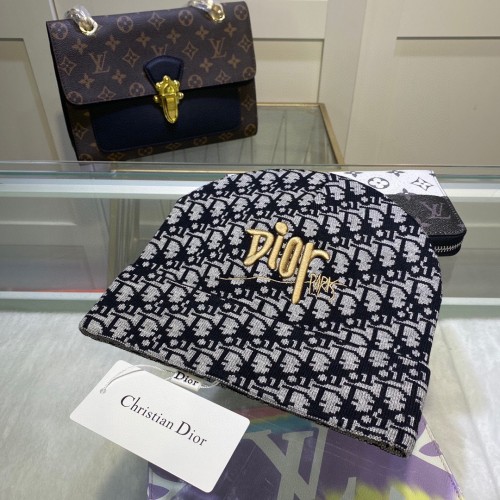 Dior Men Womens Knit Hat Luxury Brand Design Dior Cap with Original Box  