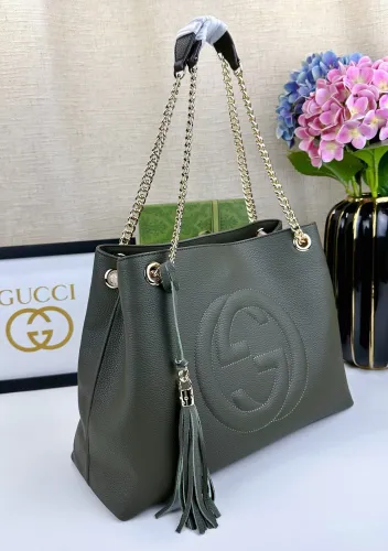 Gucci Womens Bags Shoulder Handbags Luxury Brand Gucci Double G Chain Shoulder Bags Totes  