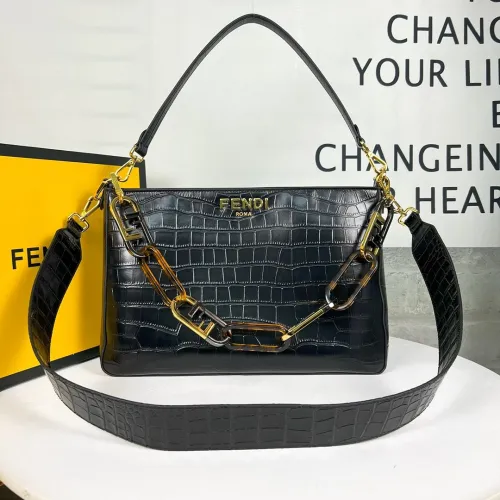Fendi Womens Bags Shoulder Bags Luxury Brand FENDI O Lock with Original Box